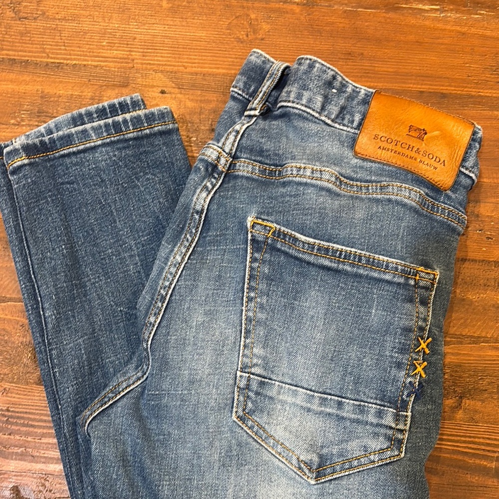 Scotch & Soda Blue Skim Fit Jeans Vintage Charm